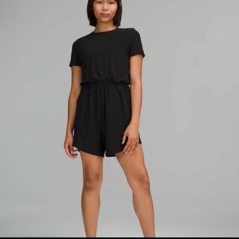LULULEMON lightweight high neck romper black size 4